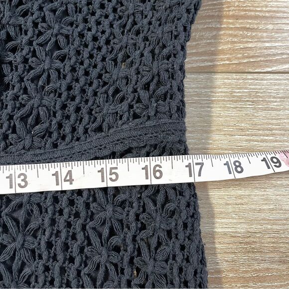 Meadow Rue by Anthropologie Black Sleeveless Crochet Dress Size 12 - Picture 13 of 16